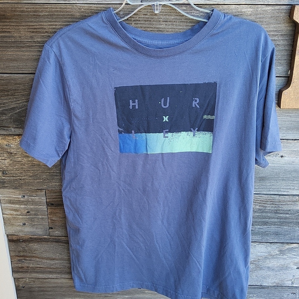 Hurley blue short sleeved shirt size small